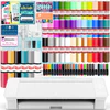 Silhouette White Cameo 4 w/ 38 Oracal Sheets, Siser HTV, Guides, 24 Pens Questions & Answers